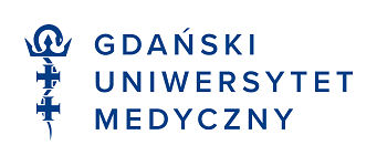 Logo Gdańskiego Uniwersytetu Medycznego. Herb Gdańska w formie kadyceusza